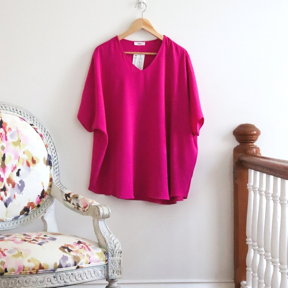 Spin magenta tunic blouse